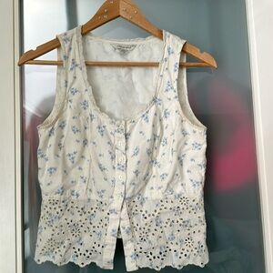 Flower print vest top